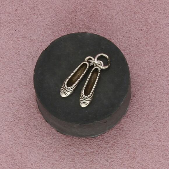 Sterling Jewelry - sterling silver vintage 3d ballet flat shoes charm pendant
